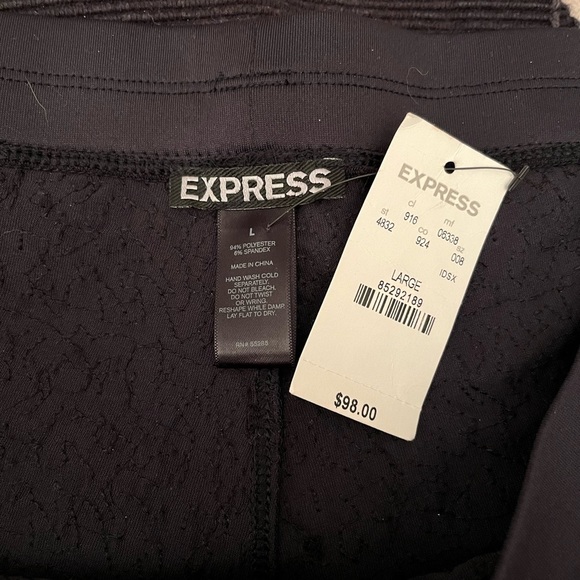 Express size  Large Black sequin pull on legging  run a bit large fits 12-14 - Picture 5 of 16